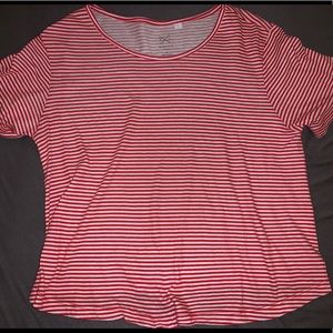 Red and white striped crop!!